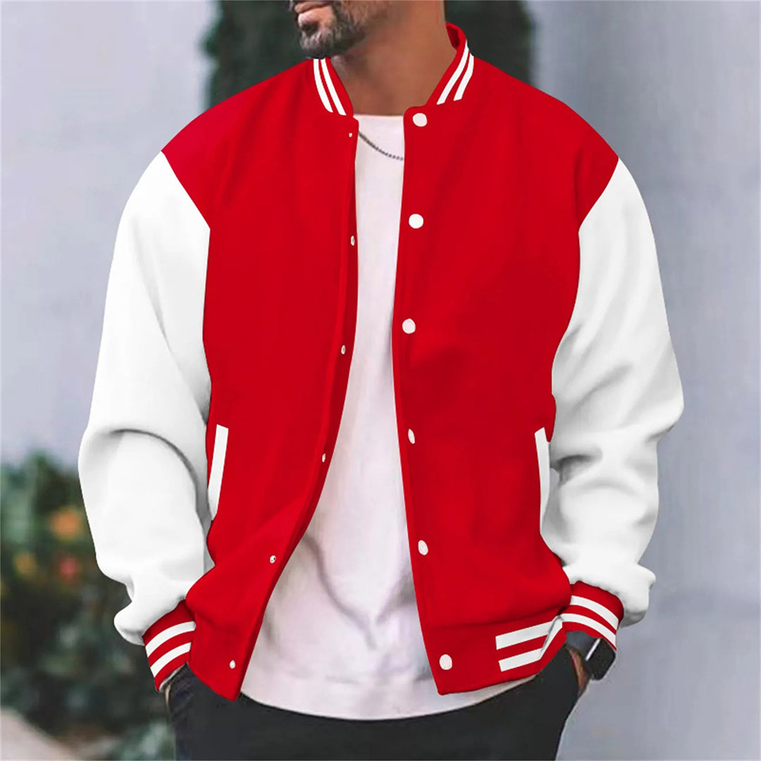 Männer Baseballjacke mit stilvoller Knopfleiste