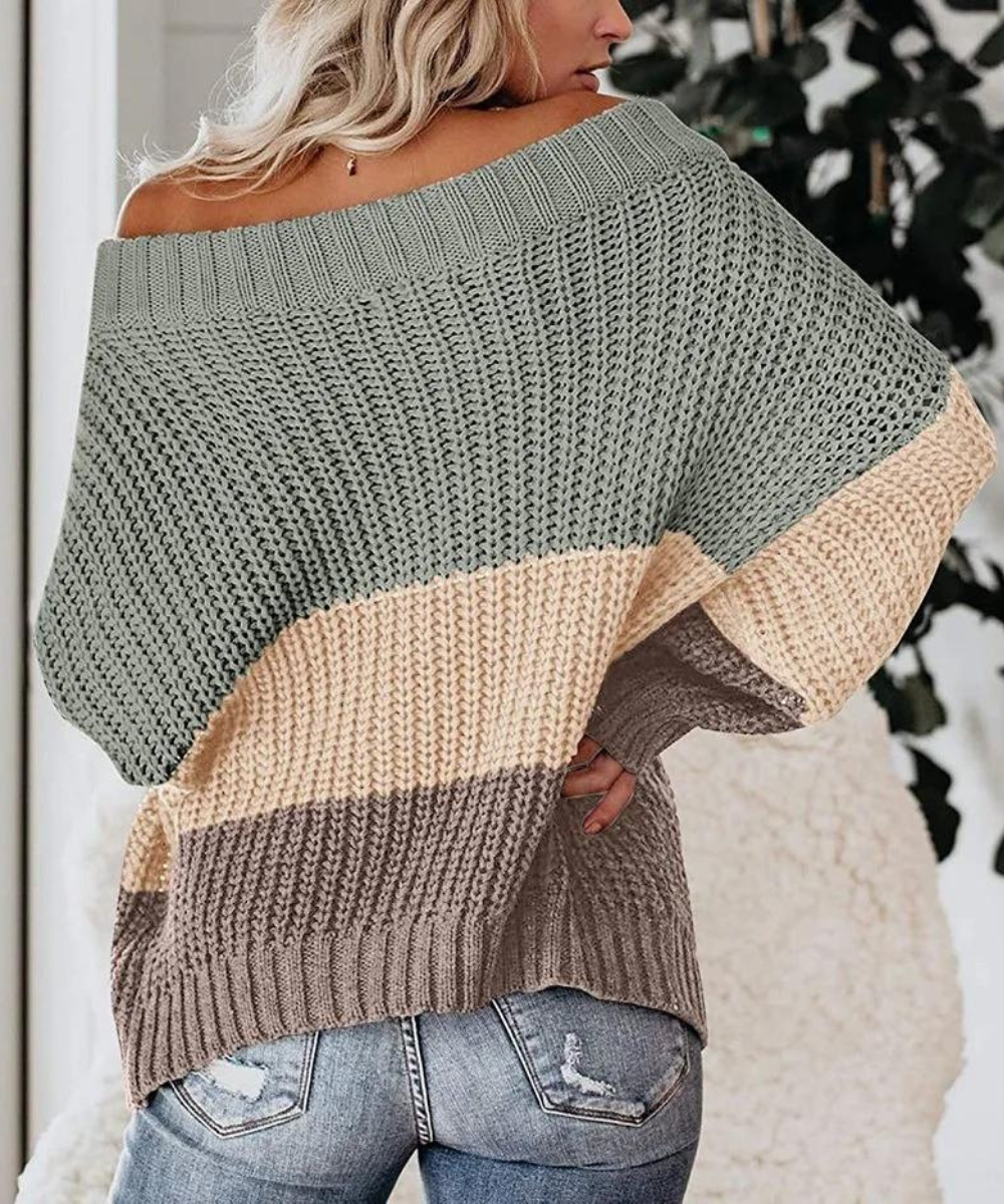 Jane Pullover mit Vintage-Farbblockmuster