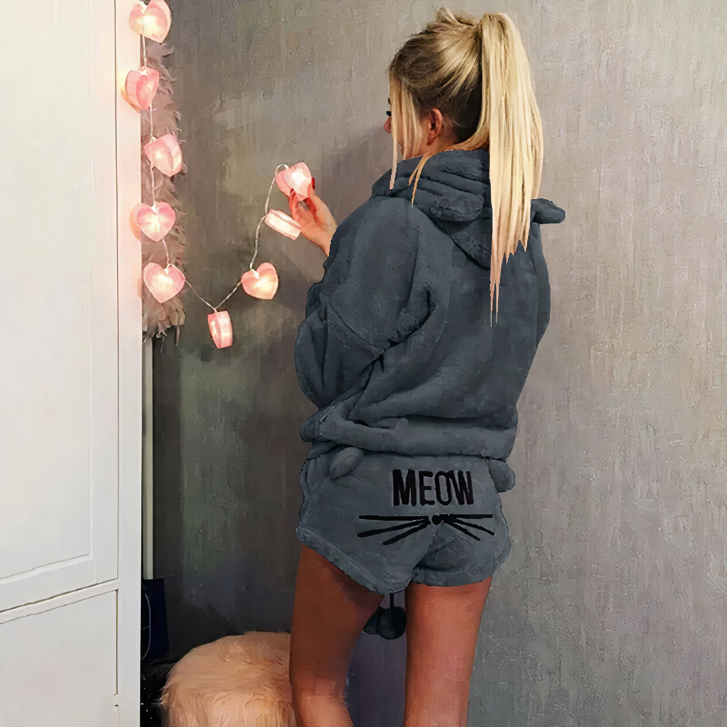 Süßes Pyjama-Oberteil und Shorts-Set - Jasmine