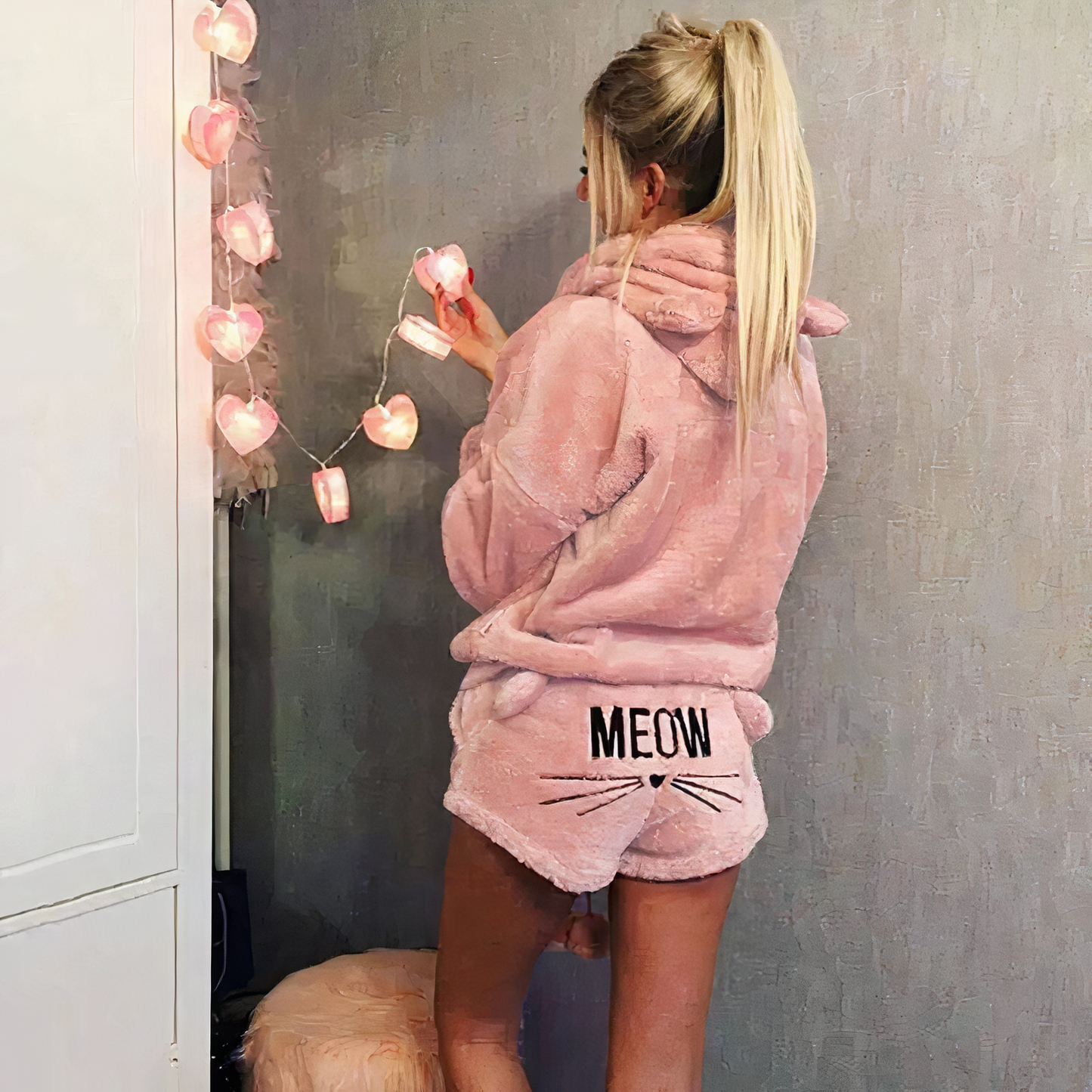 Süßes Pyjama-Oberteil und Shorts-Set - Jasmine