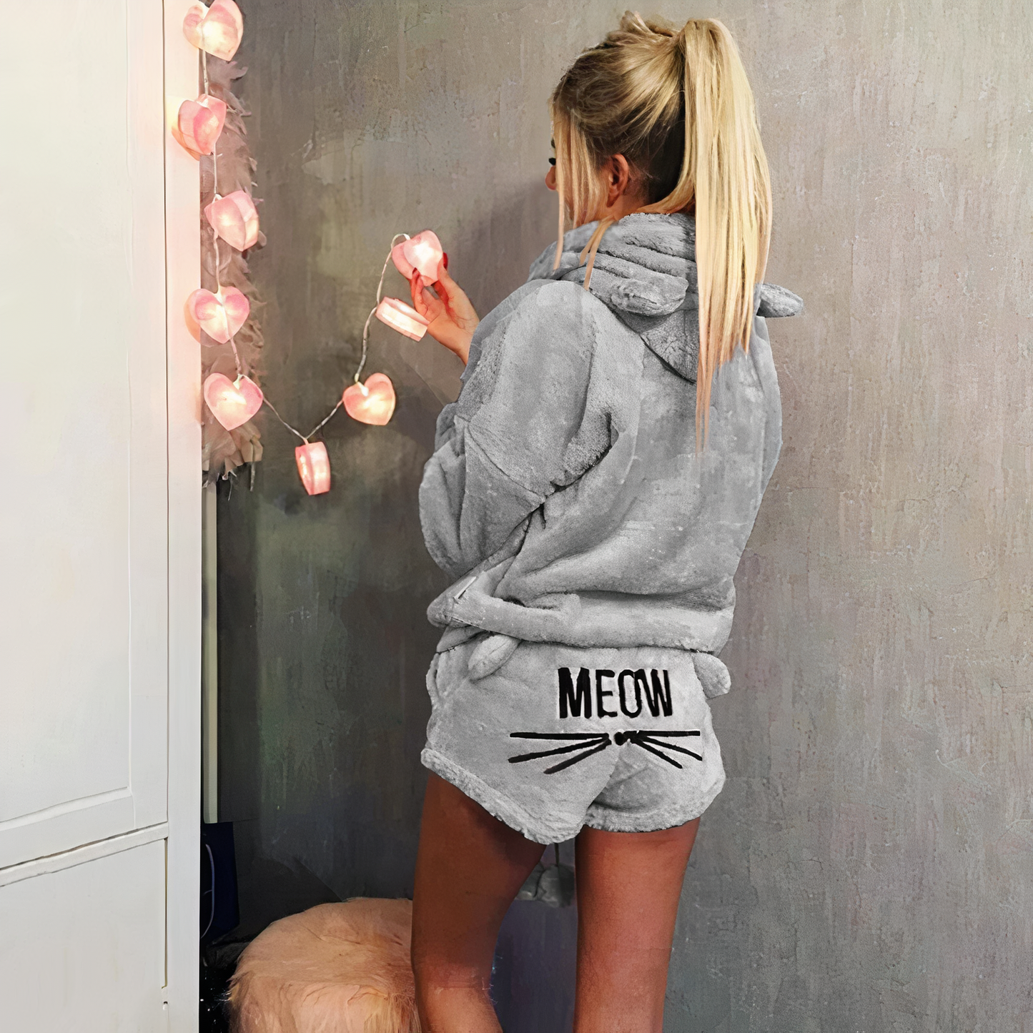 Süßes Pyjama-Oberteil und Shorts-Set - Jasmine