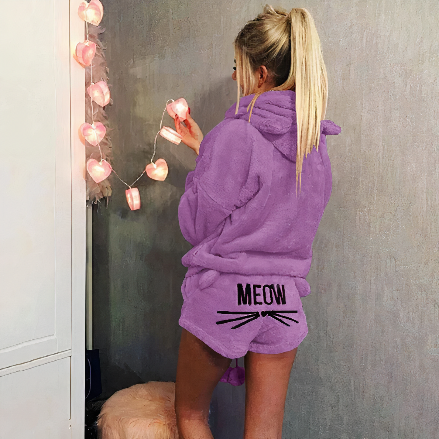Süßes Pyjama-Oberteil und Shorts-Set - Jasmine