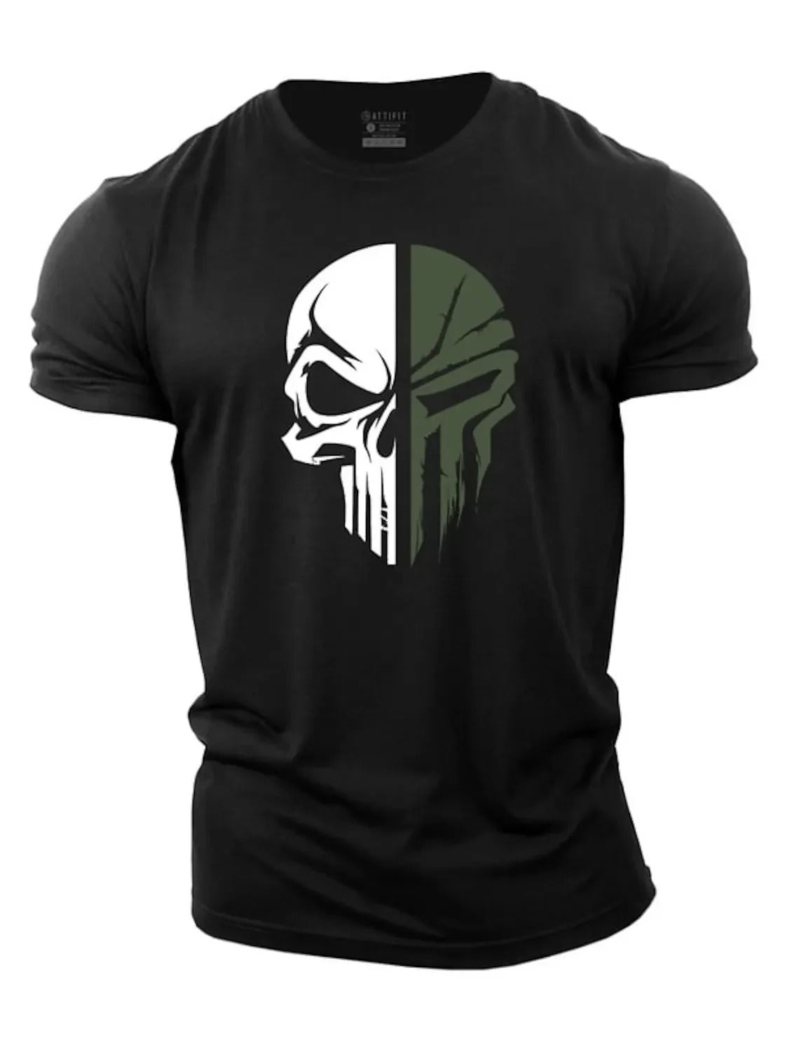 Militär-Shirt für Herren mit Totenkopf