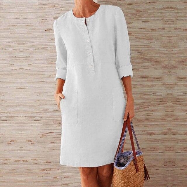 Marien leichtes sommerliches Midi-Kleid für Damen