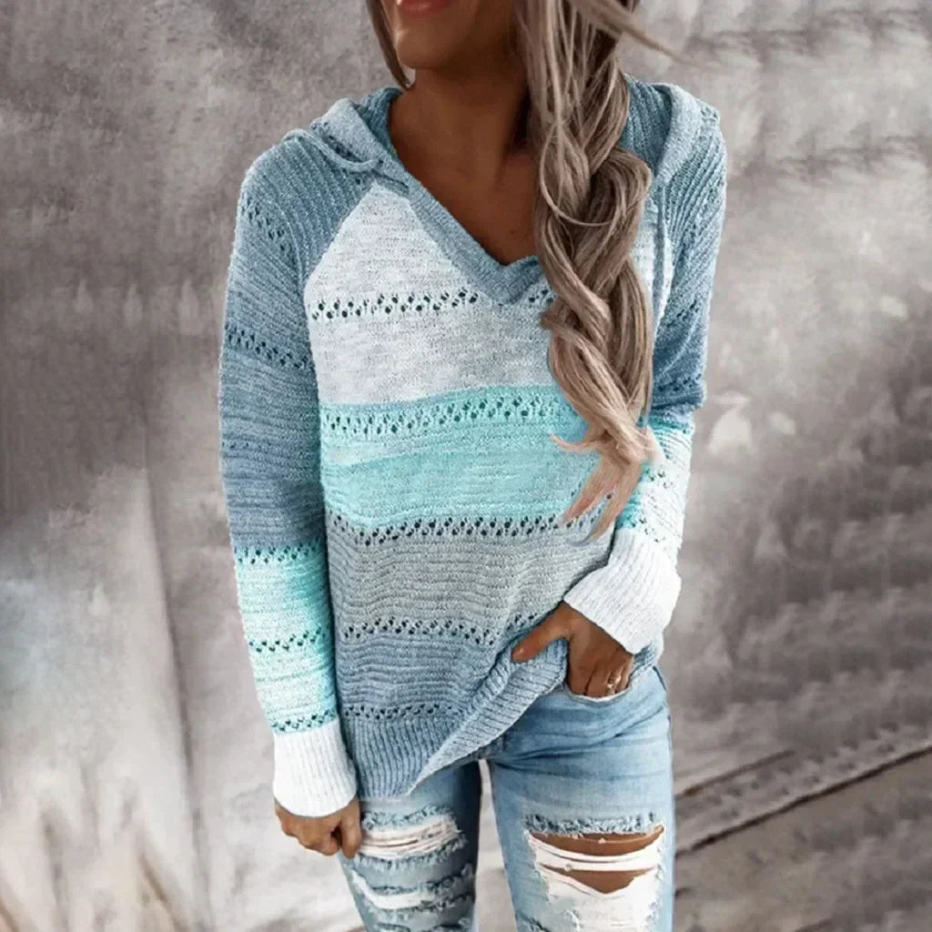 Kapuzenpullover mit Streifen - Jolene