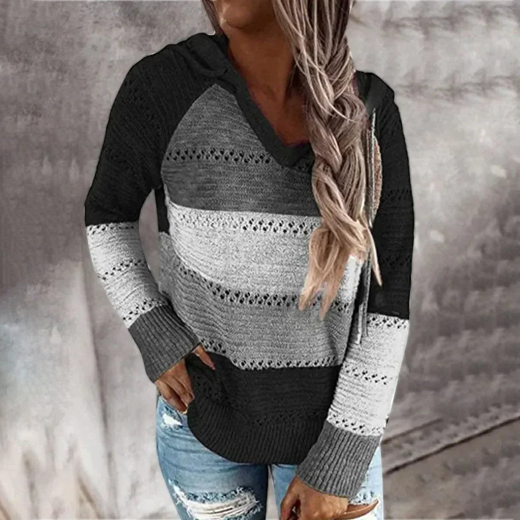 Fudus Kapuzenpullover mit Streifen