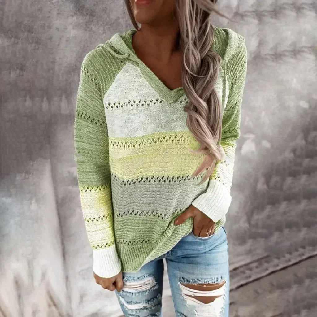 Fudus Kapuzenpullover mit Streifen