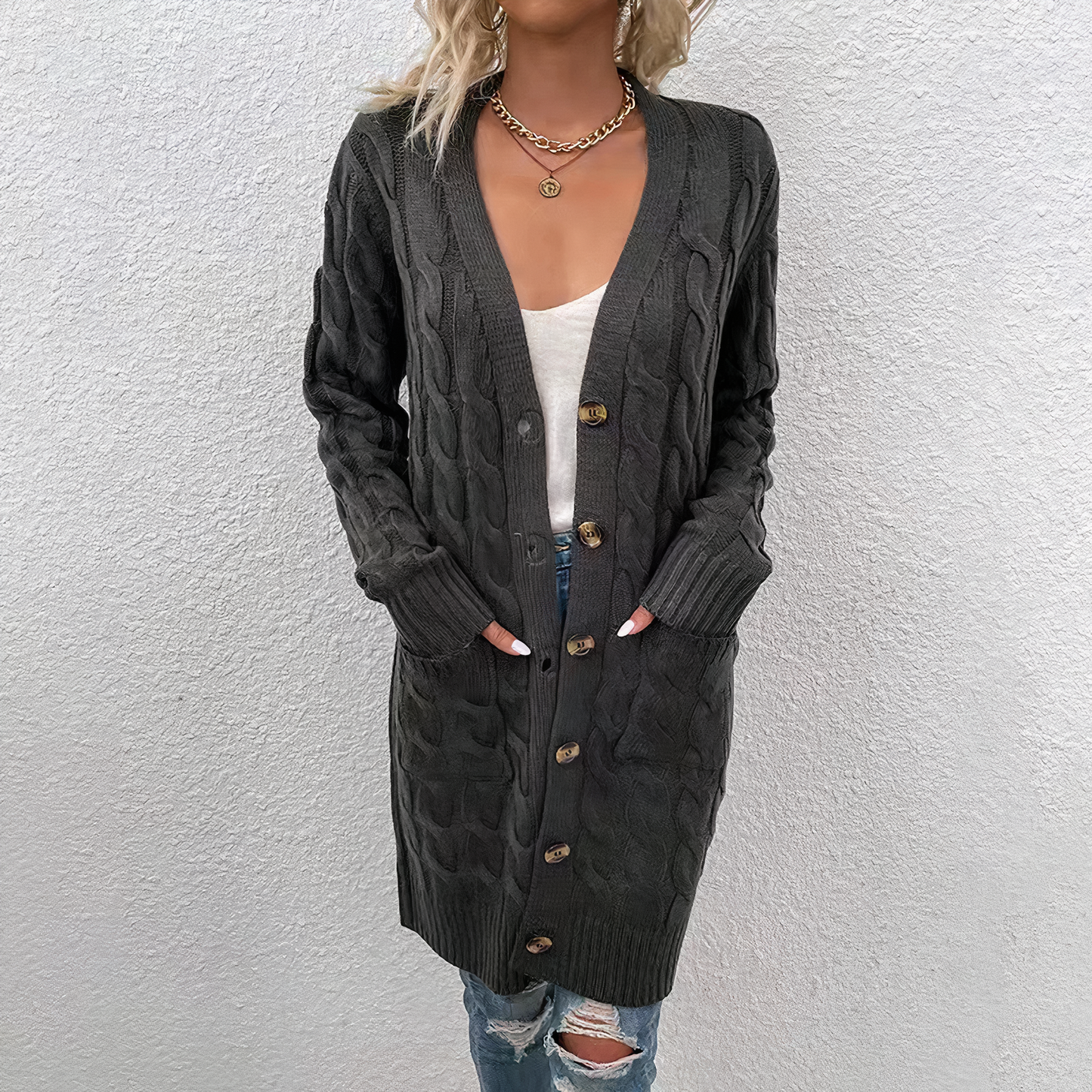 Lange Strickjacke von Journee