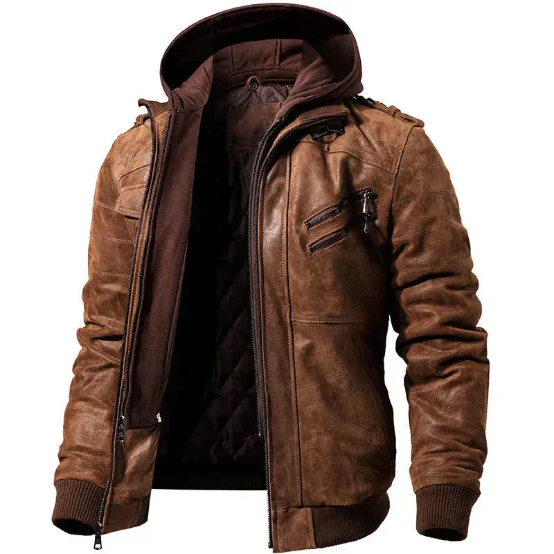 ModeGeist | Eleganter Lederblouson für Männer