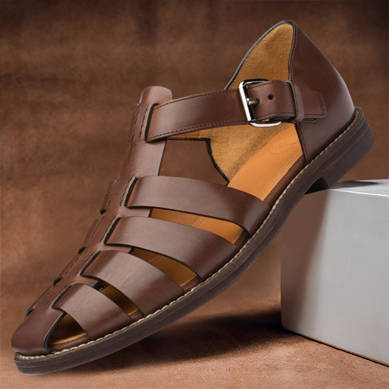 MODEGEIST Herren Ledersandalen, klassisch