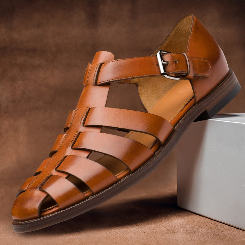 MODEGEIST Herren Ledersandalen, klassisch