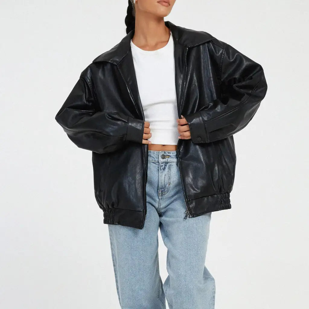 ModeGeist | Elegante Lederjacke Damen