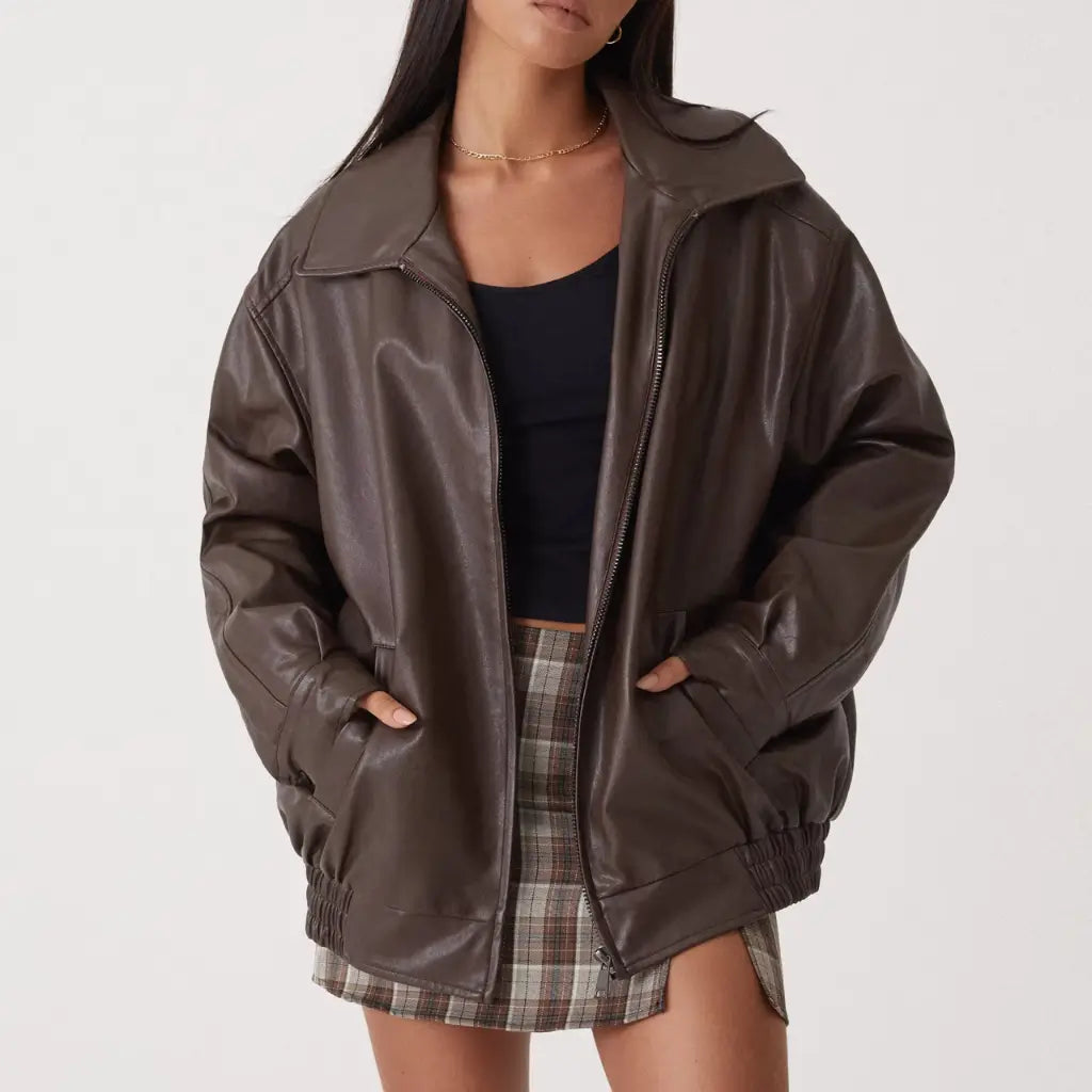 ModeGeist | Elegante Lederjacke Damen