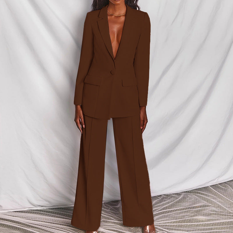 Avelena Damenanzug: Trendiger Blazer und lange Hose