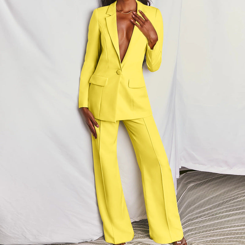 Avelena Damenanzug: Trendiger Blazer und lange Hose