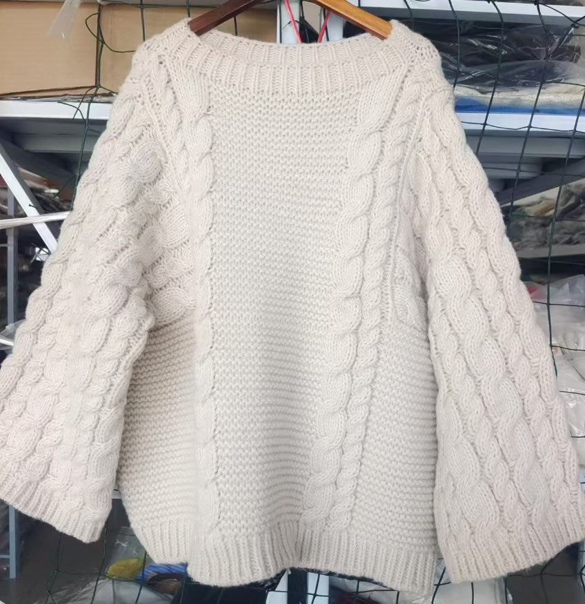 ModeGeist | Grobes Zopfmusterpullover