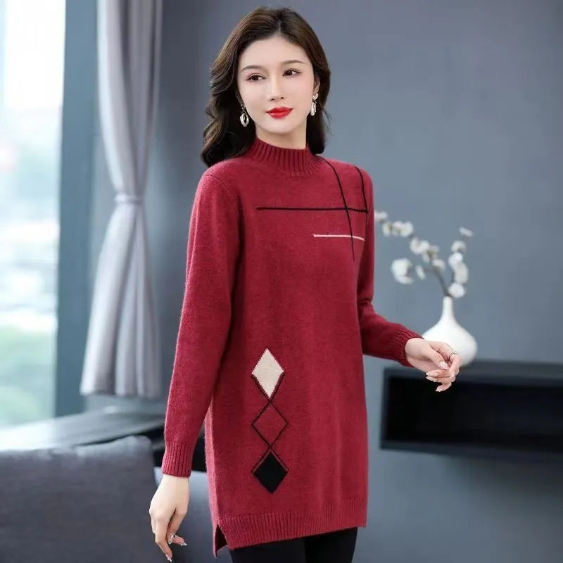 Hochwertiges Damen-Strickkleid Eddy: Casual Pullover