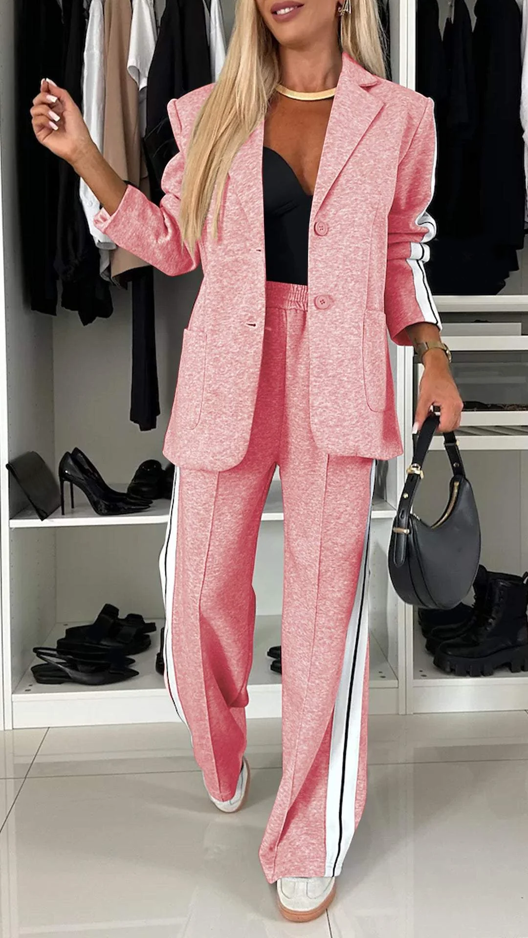 Baumwollblazer für Damen mit langen Ärmeln – elegant für Business