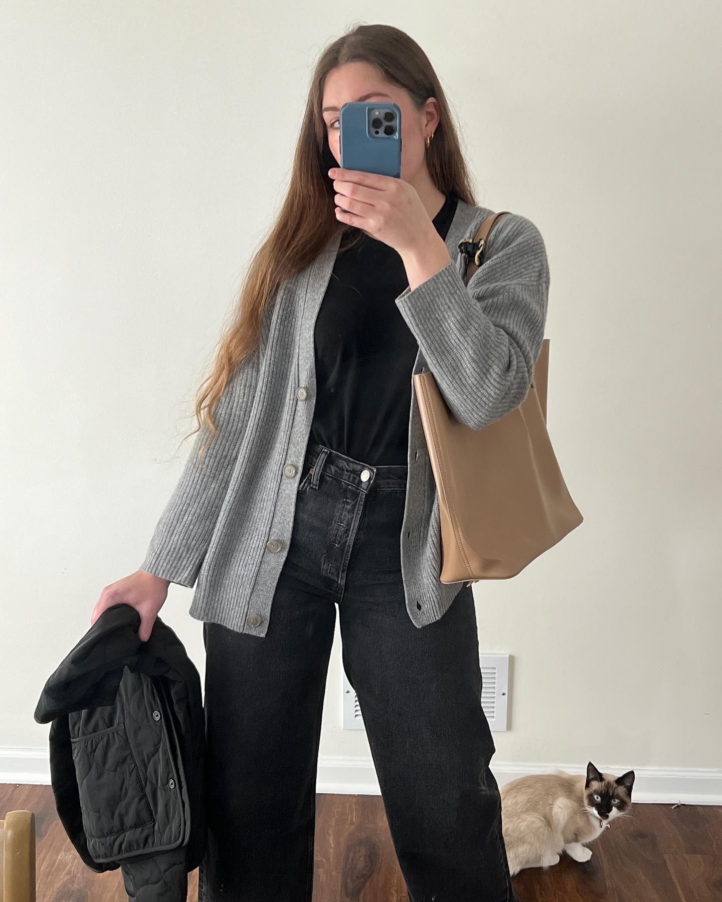 ModeGeist | Cardigan - Damen Herbst Oversized Knopf-Cardigan mit Rippstrick