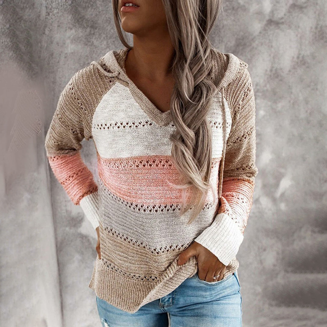ModeGeist | Strickpullover mit Kapuze Atmungsaktives Material Lässiger Stil