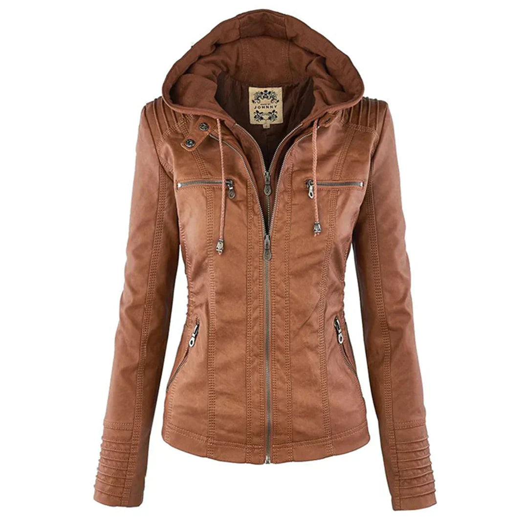 ModeGeist | Stilvolle Motorradjacke mit Kapuze