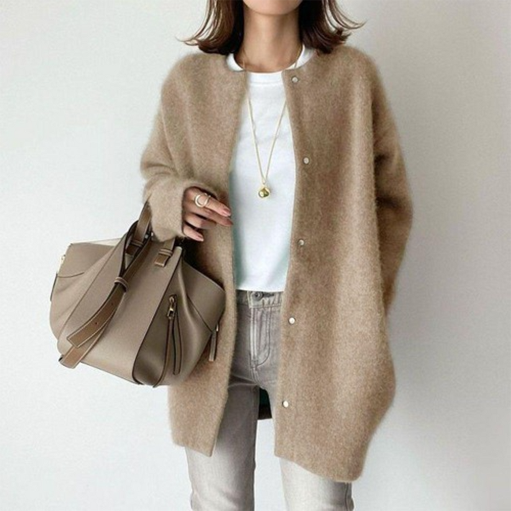 ModeGeist | Damen Cardigan mit Taschen – Liora