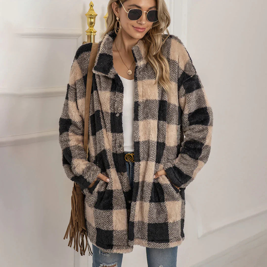 ModeGeist | Bequeme karierten Jacke