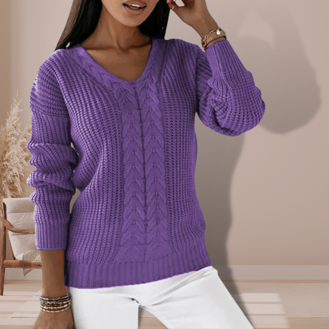 ModeGeist | Strickpullover mit V-ausschnitt Weiche Acryl Klassisch und Komfortabel
