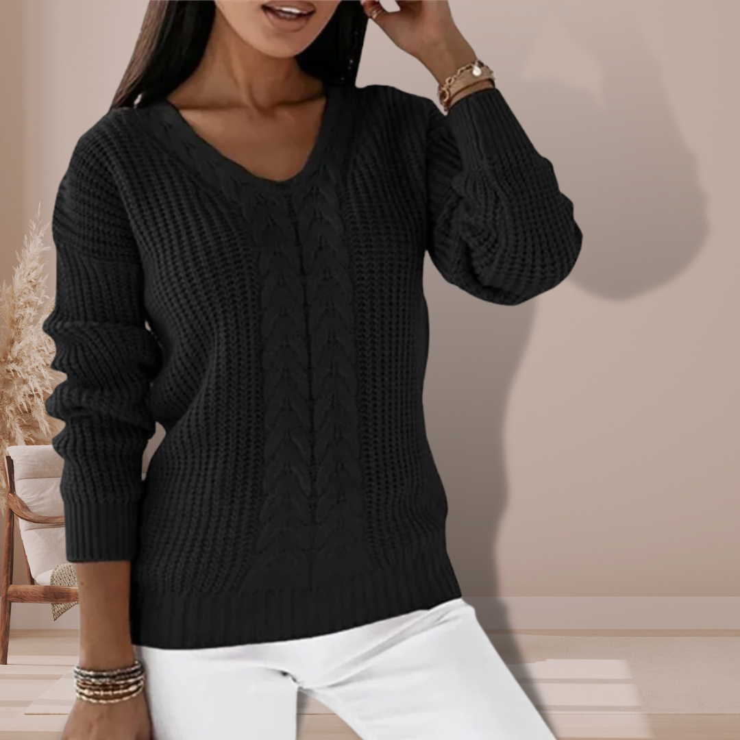 ModeGeist | Strickpullover mit V-ausschnitt Weiche Acryl Klassisch und Komfortabel