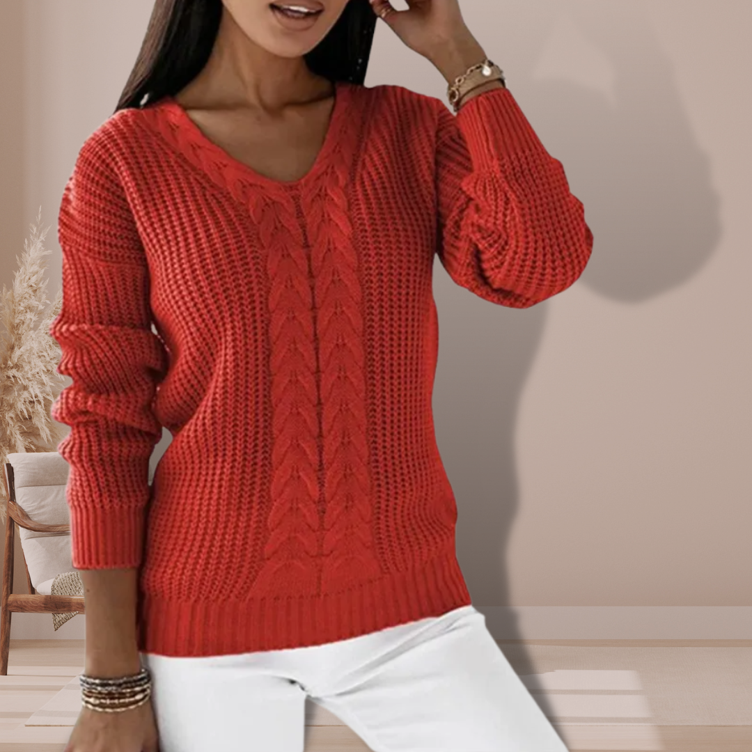 ModeGeist | Strickpullover mit V-ausschnitt Weiche Acryl Klassisch und Komfortabel