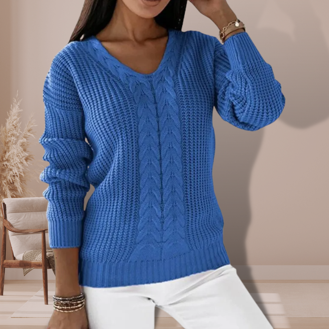 ModeGeist | Strickpullover mit V-ausschnitt Weiche Acryl Klassisch und Komfortabel