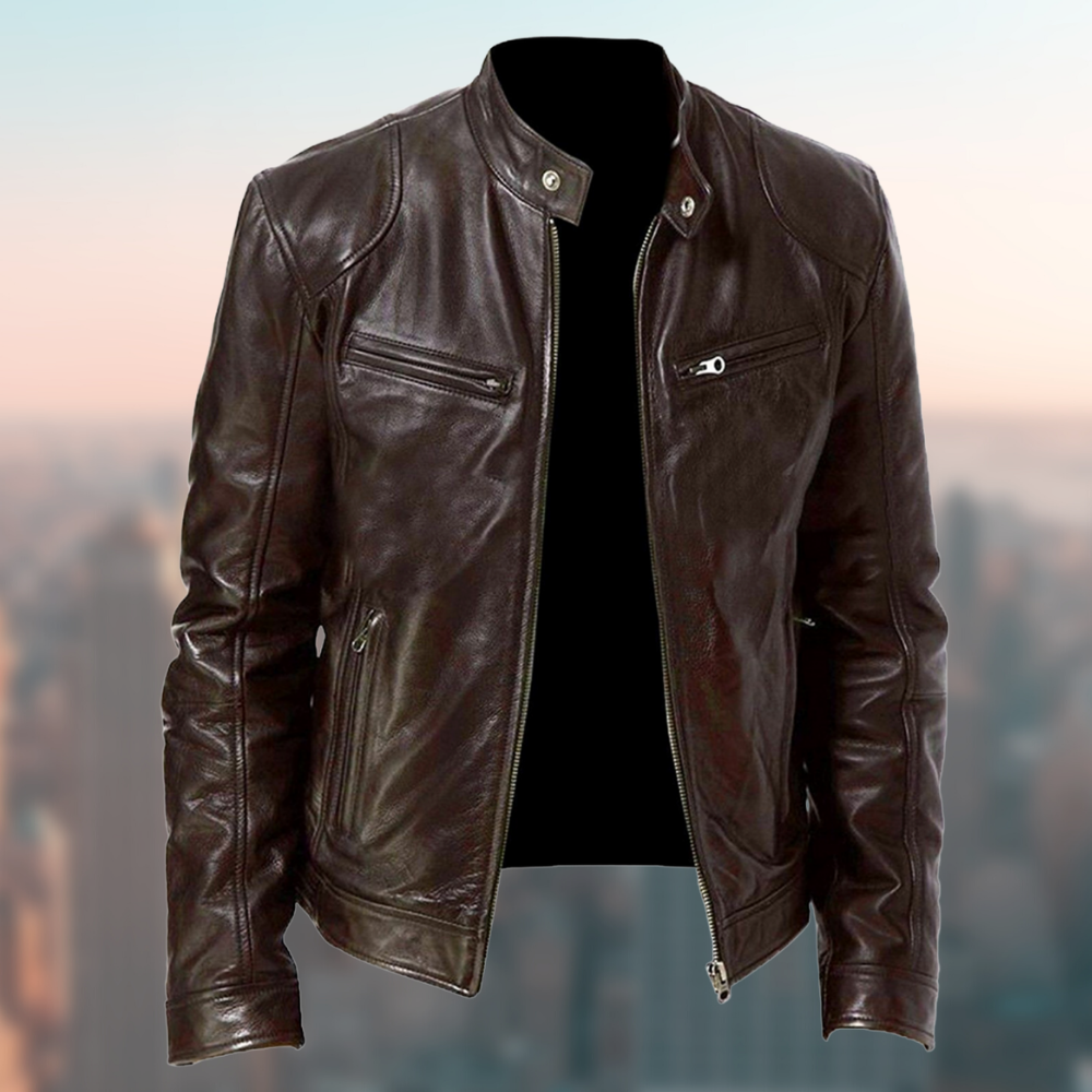 Männer Lederjacke Geoff - Modernes Design