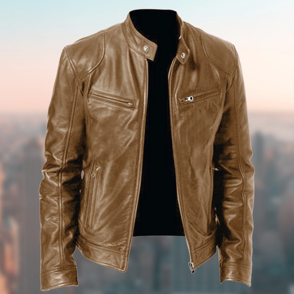 Männer Lederjacke Geoff - Modernes Design