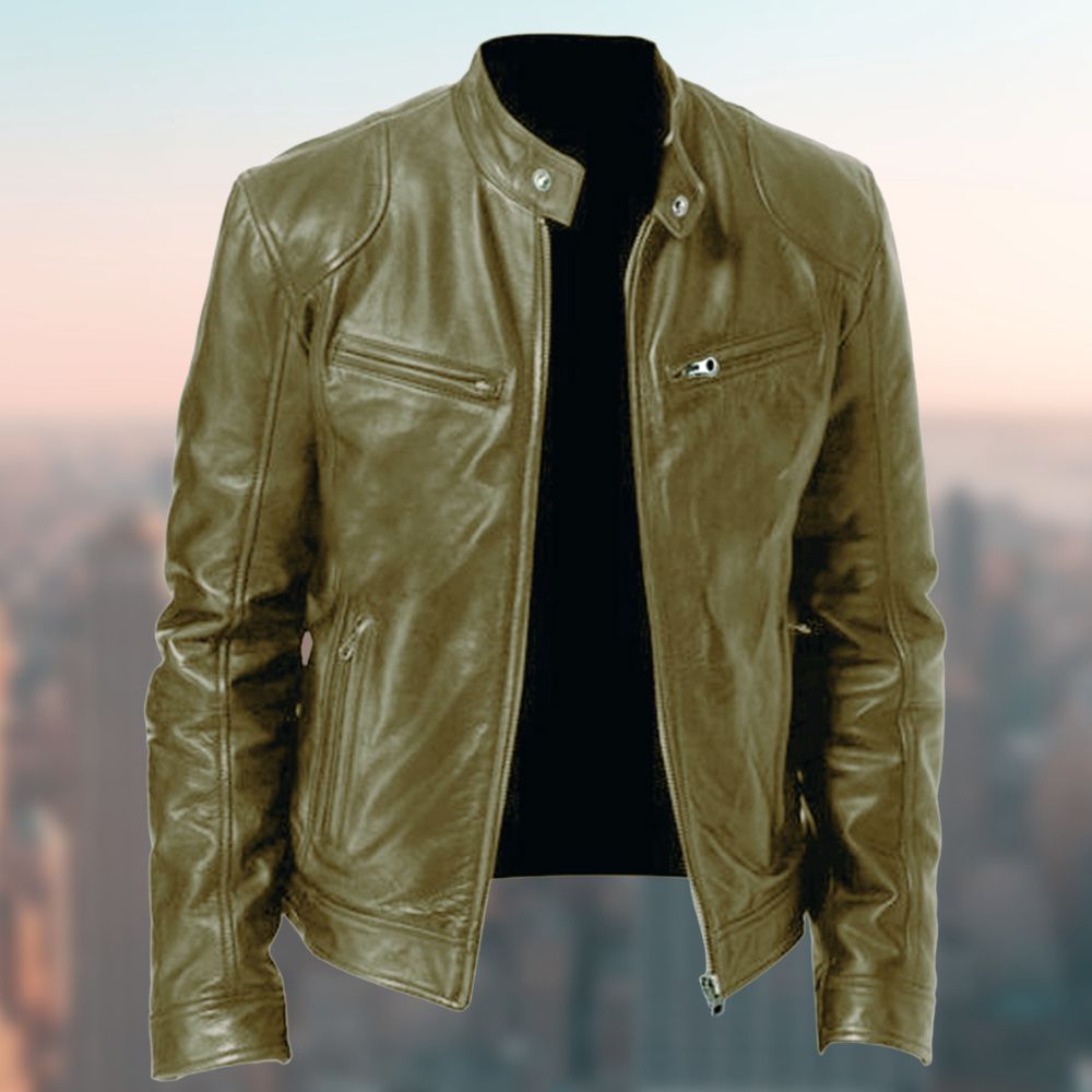 Männer Lederjacke Geoff - Modernes Design