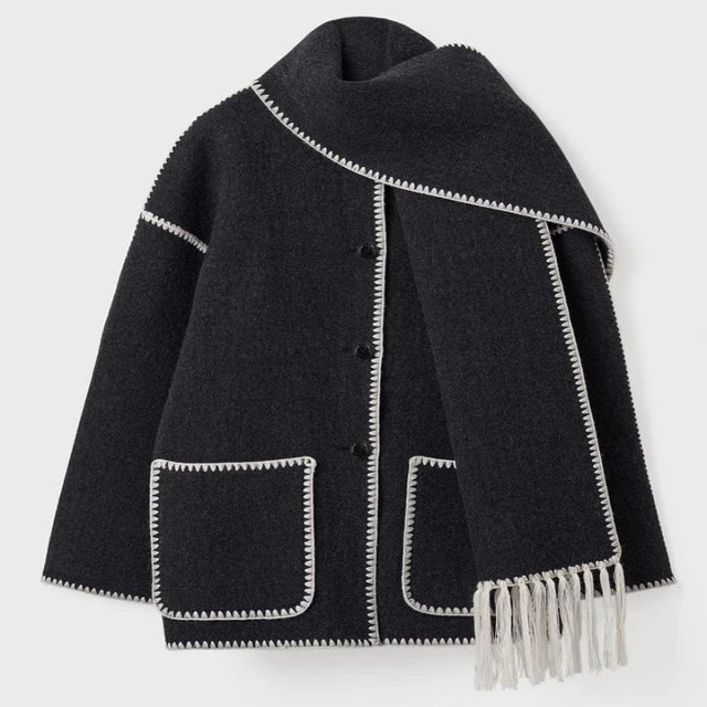 ModeGeist | Blendenjacke - elegante oversized Damenwinteroberbekleidung