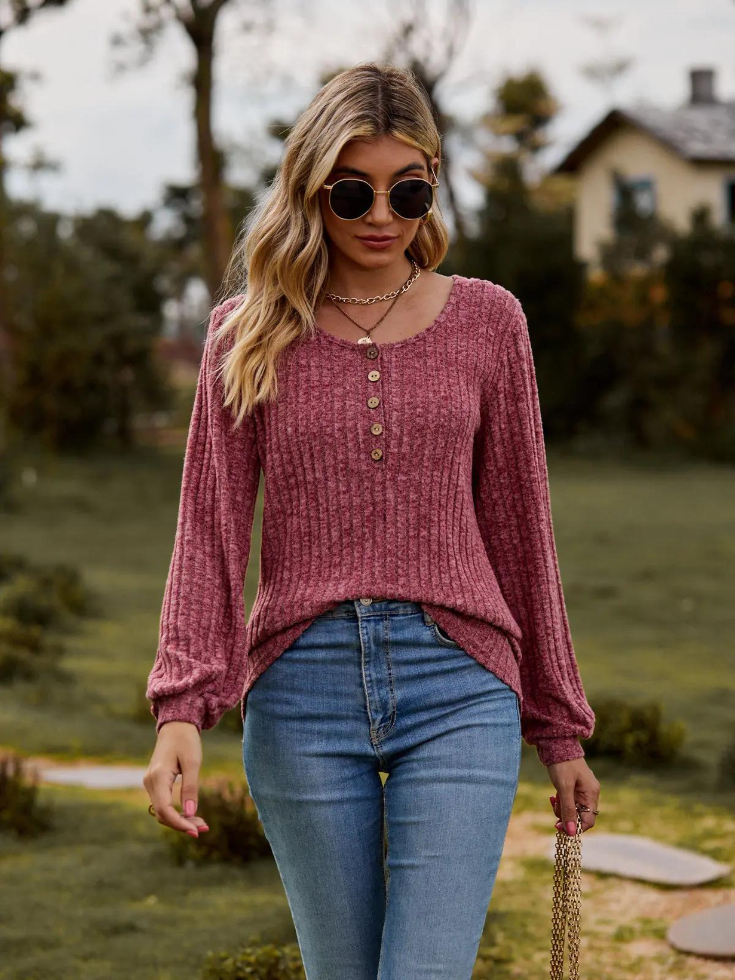 Damen-Top mit langen Ärmeln - Lalaine (stylisch)