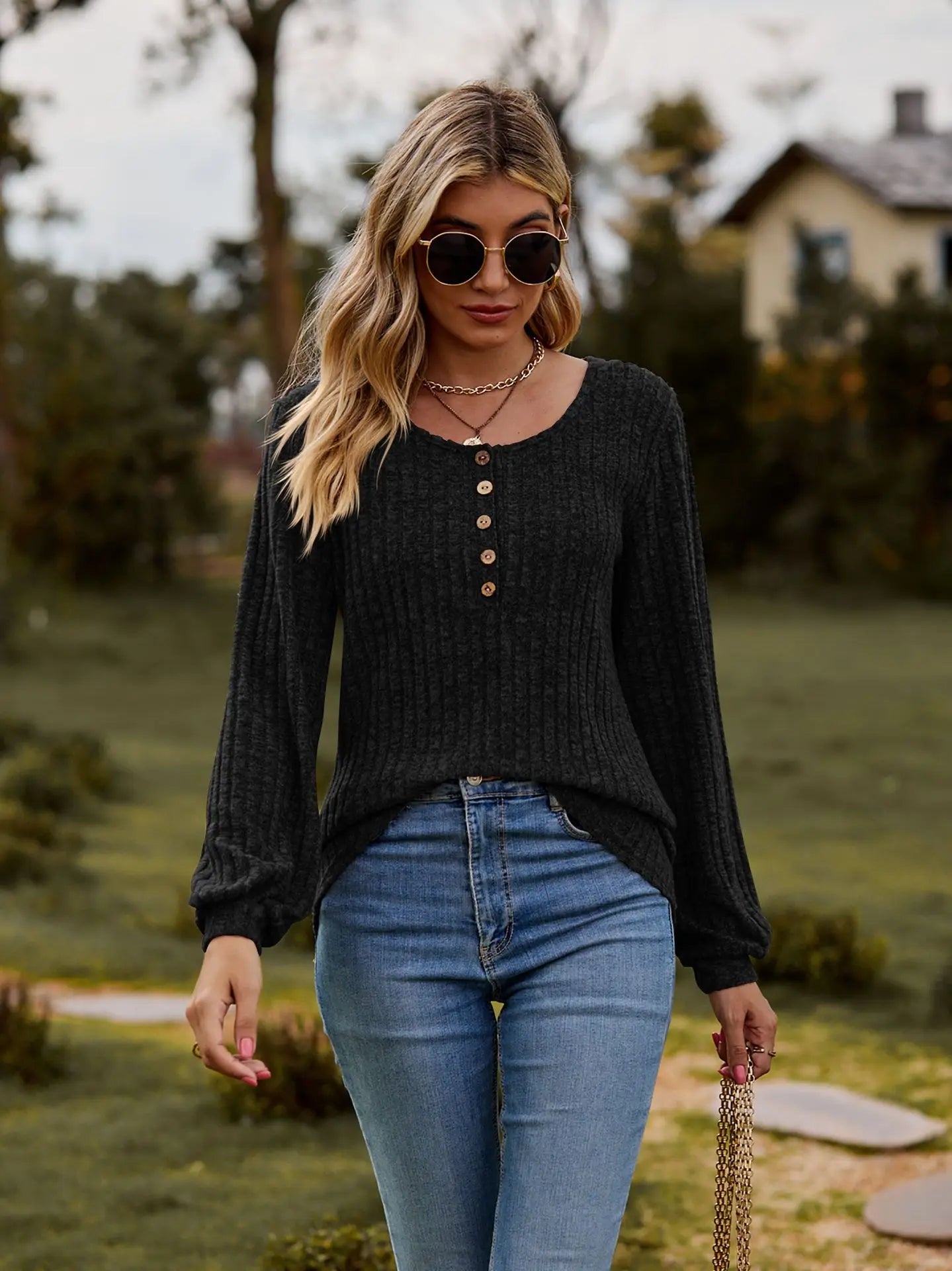 Damen-Top mit langen Ärmeln - Lalaine (stylisch)