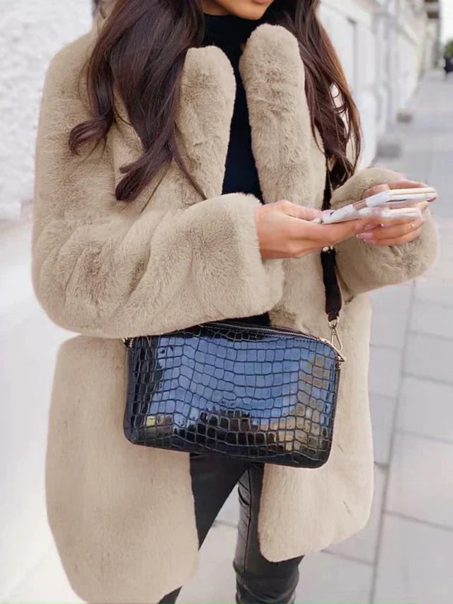 ModeGeist | Langer Stil Teddy für Frau Ideal für Den Winter
