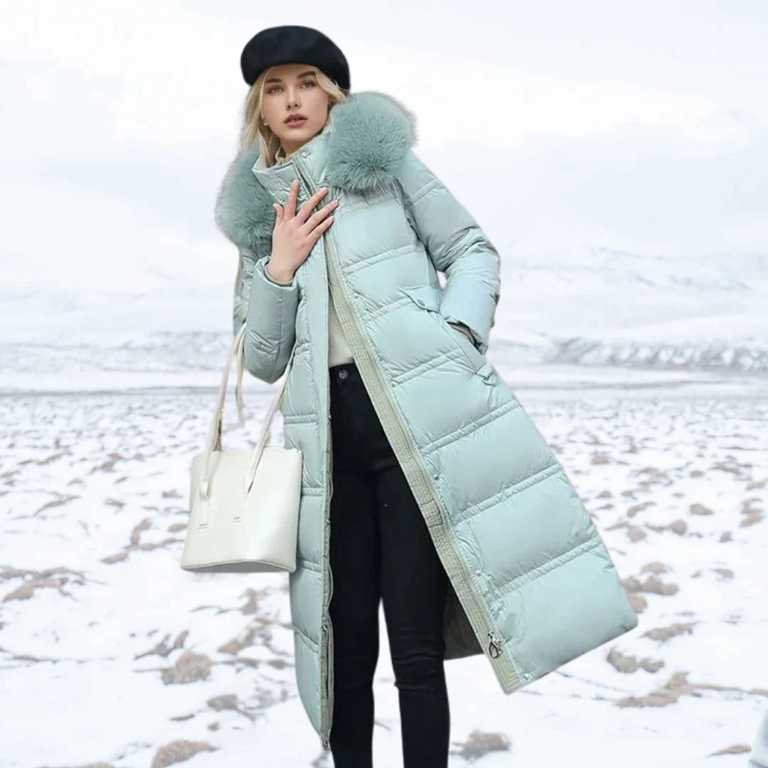 ModeGeist | Lange Winterjacke mit Stehkragen für Frauen Ideal für Die Kalte Saison