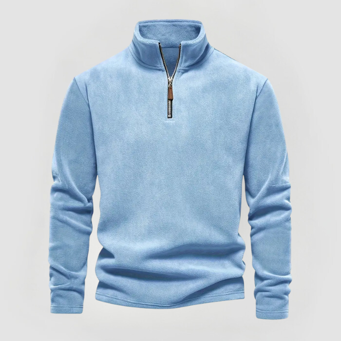 ALBERT: Fleece-Pullover mit Halbzip