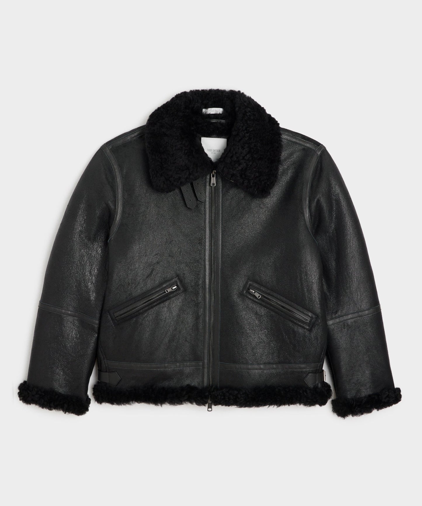 ModeGeist | schwarze Aviator-Lederjacke für Herren