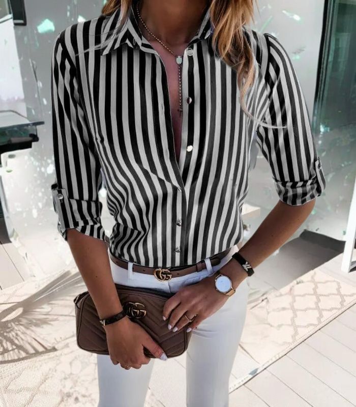 Elegante Langarm Bluse für's Büro - Luzie
