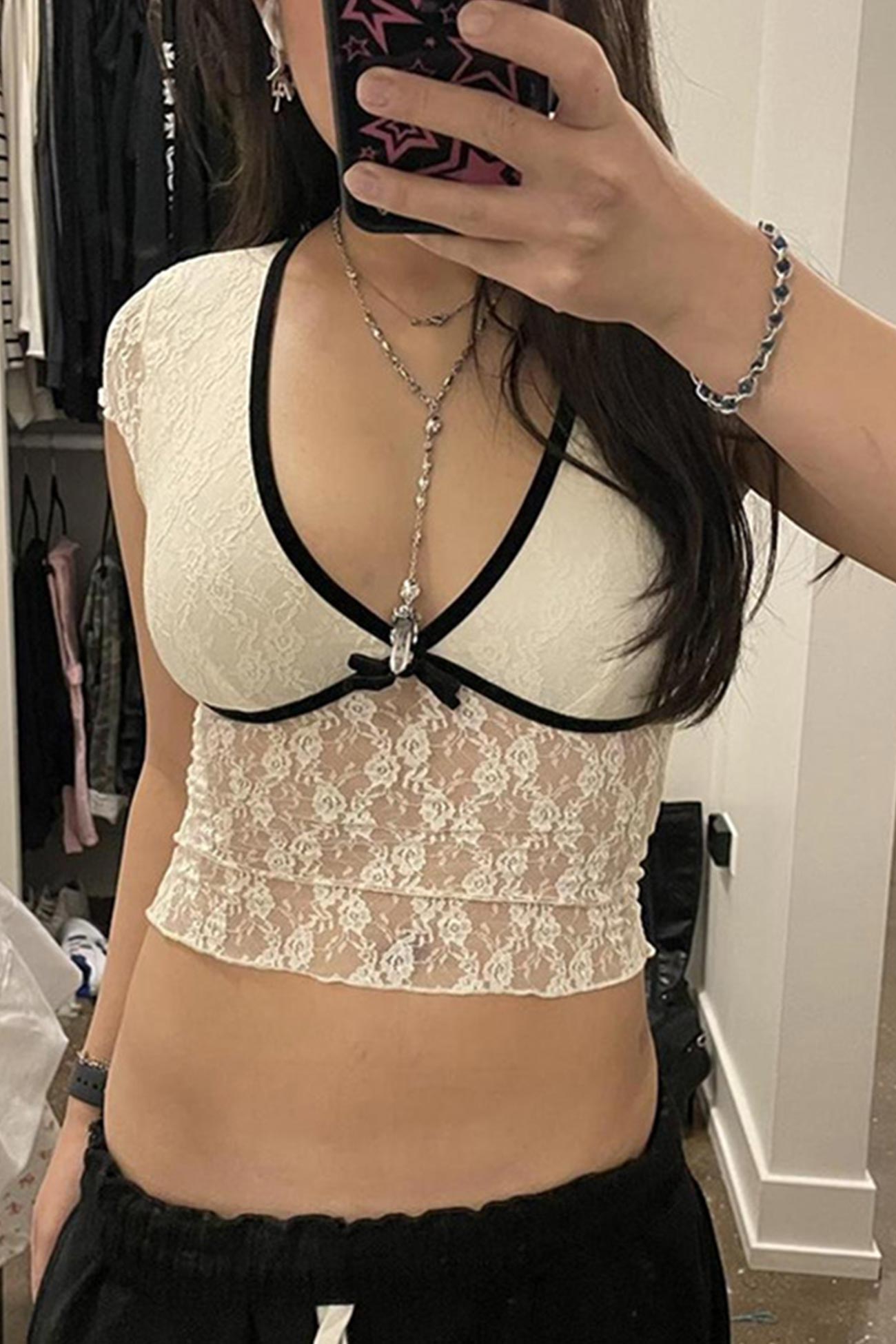 Fudus Cropped Bow Top