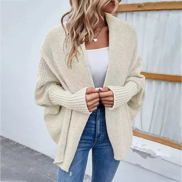ModeGeist | Einfarbige Elegante Strickjacke für Alltag