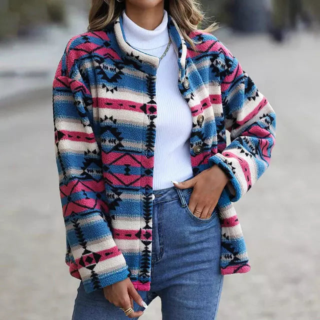 ModeGeist | Mantel mit Geometrischem Print