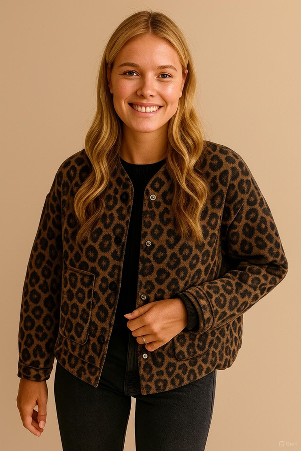 ModeGeist | Damenjacke mit Leopardenmuster