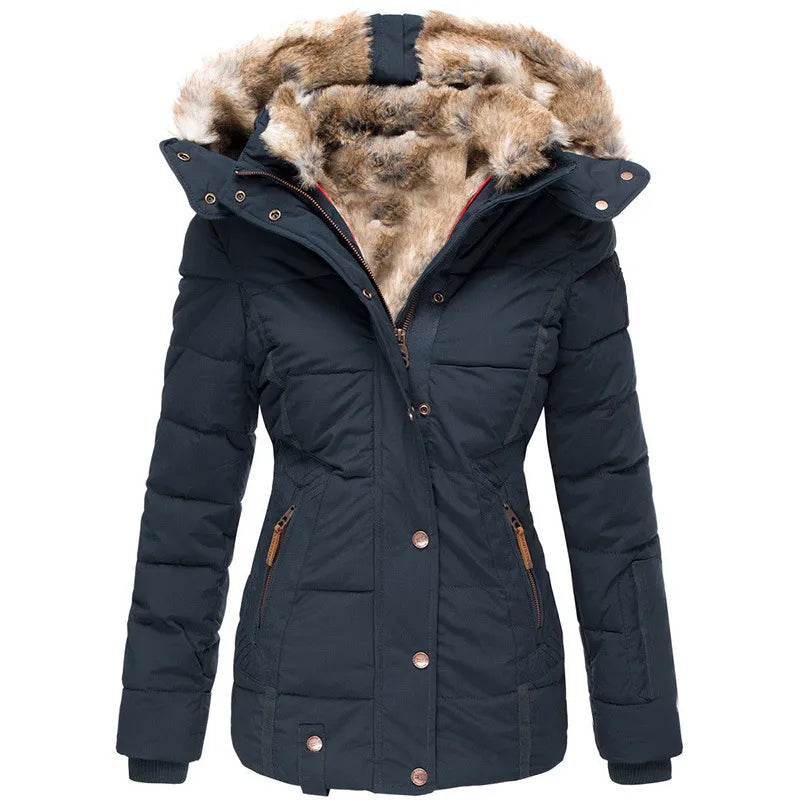 ModeGeist | Luxuriöser, Warmer, Pelzgefütterter Wintermantel