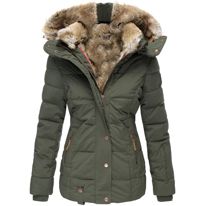 ModeGeist | Luxuriöser, Warmer, Pelzgefütterter Wintermantel