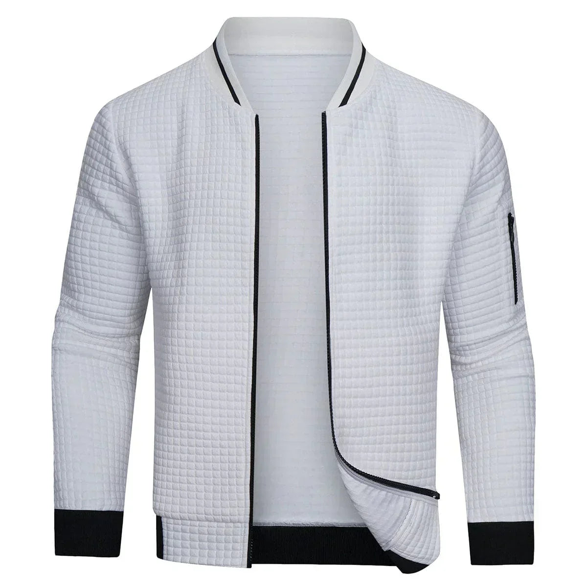 Waffelpique Herren Bomberjacke