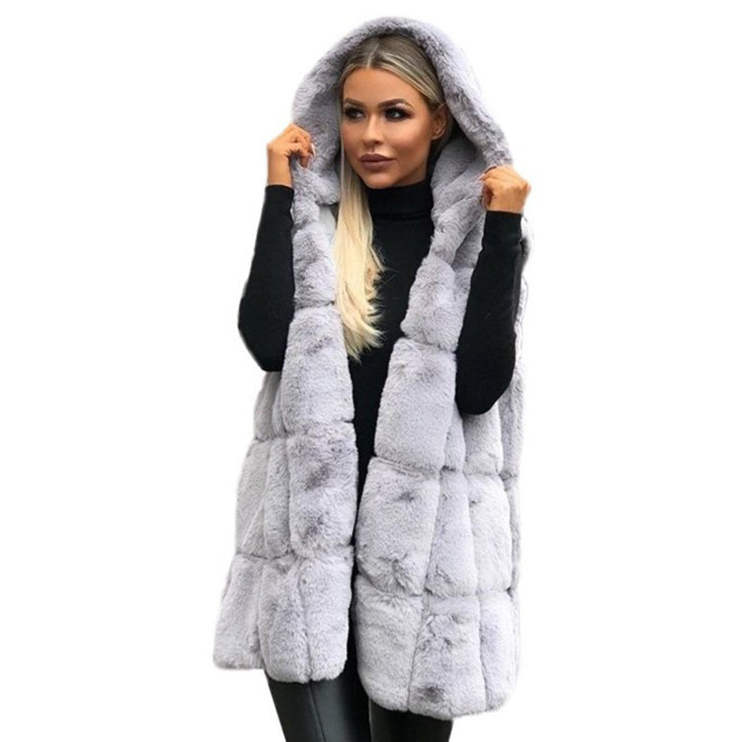 ModeGeist | Fellweste mit Kapuze Polyester/faux Fur Elegant und Warm